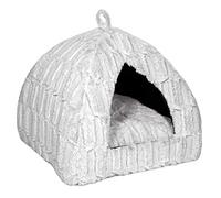 Petface Cama de Lujo de bambú de Felpa para Gatos, Acogedor escondite para Gatos y Gatitos, Incluye cojín extraíble, 40 x 40 x 35 cm