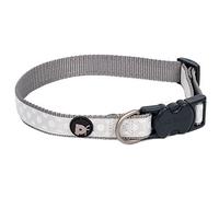 Petface Collar de Perro con Estampado de Lunares tonales, Grande, Gris Claro