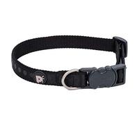 Petface Collar de Perro con Estampado de Lunares tonales, Grande, Negro