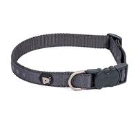 Petface Collar de Perro con Estampado de Puntos tonales de Acero, Grande, Gris