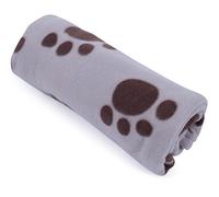 Petface Edredón de Forro Polar Suave y Acogedor con Estampado de Huellas para Perros, 100 x 70 cm