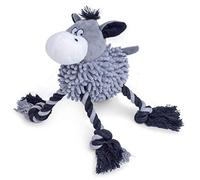 Petface Farmyard Buddies Noodle Dog Toy Asintiendo Burro, Fideos, 1 Count (Pack of 1)