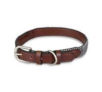 Petface Herringbone - Collar de Piel para Perro, Grande
