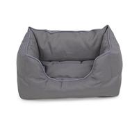 Petface Planet Ocean Cycle - Cama Cuadrada para Perro con cojín Reversible, Gris, pequeña (Paquete de 1)