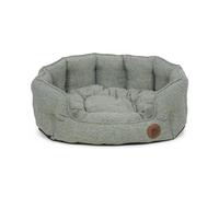 Petface Sage Herringbone - Cama Ovalada para Perro con cojín extraíble, Lavable a máquina, Grande (Paquete de 1)