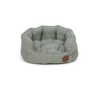 Petface Sage Herringbone - Cama Ovalada para Perro con cojín extraíble, Lavable a máquina, pequeña (Paquete de 1)