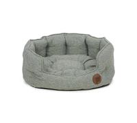 Petface Sage Herringbone - Cama Ovalada para Perro con cojín extraíble, Lavable a máquina, tamaño Mediano (Paquete de 1)