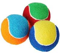 Petface Squeaky Tennis Balls for Dogs Pelotas de Tenis chirriantes, Caucho, Multicolor, 3 Unidades, 3
