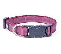 Petface Tonal Bones - Collar de Perro con patrón de Huesos, tamaño Mediano, Color Baya