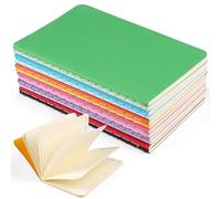 PetGlimmer 12 Piezas Cuadernos de Diario de Colores A6, Libretas Pequeña A6 | 60 Páginas Libretas Pequeñas, Cuadernos de Bolsillo, 12 Colore, 14 x 9cm de Notas Rayado para Escritura, Oficina, Escuela