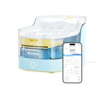Petgugu Fuente de Agua para Gatos Sensor de Movimiento,con App,Filtración de 8 Capas,Bomba Inalámbrica,Bebedero Automático Inteligente para Gatos y Mascotas Pequeñas