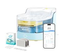 Petgugu Fuente para Gatos Inteligente con App, Bomba Inalámbrica, Filtro de 8 Capas, Sensor de Movimiento, Depósito Premium, Incluye 3 Filtros - Bebedero Moderno para Mascotas