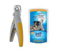 PetiCare LED Light Pet Nail Clipper- Great for Trimming Cats & Dogs Nails & Claws, 5X Magnification That Doubles As A Nail Trapper, Quick-Clip, Steal