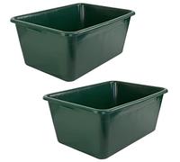 Petigi 2X Bañera Universal Tina Multiusos Cubeta 65L Verde Tina de Coche para Caza