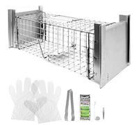 Petigi Animales Humane Trampa Jaula Captura Ratones Ratas Conejos Topos Martas Castores Tejones, Dimensiones/Modelo:Trampa Animales pequeños 8 (50 x 50 x 17 cm)