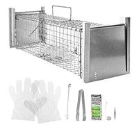 Petigi Animales Humane Trampa Jaula Captura Ratones Ratas Conejos Topos Martas Castores Tejones, Dimensiones/Modelo:Trampa Animales pequeños 9 (65 x 17 x 17 cm)