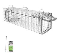 Petigi Animales Humane Trampa Jaula Captura Ratones Ratas Conejos Topos Martas Castores Tejones, Dimensiones/Modelo:Heavy 6 (120 x 34 x 34 cm)