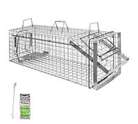 Petigi Animales Humane Trampa Jaula Captura Ratones Ratas Conejos Topos Martas Castores Tejones, Dimensiones/Modelo:Heavy 2 (102 x 34 x 34 cm)