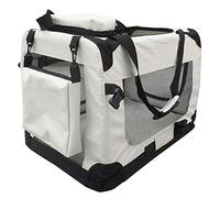 Petigi Caja De Transporte Plegable Caja Perrera Perro Gato Coche 5 Colores 7 Tamaños, Color:Beis, Dimensión:XXXL (103 x 70 x 70 cm)