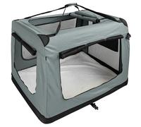 Petigi - Caja para perro plegable, bolsa de transporte, caja de transporte, coche, gato, perros, conejo, gris oscuro, caja grande, bolsa de transporte, 6 tallas S - XXXL