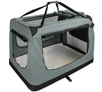 Petigi - Caja para perro plegable, bolsa de transporte, caja de transporte, coche, gato, perros, conejo, gris oscuro, caja grande, bolsa de transporte, 6 tallas S - XXXL