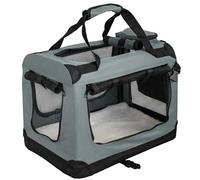 Petigi - Caja para perro plegable, bolsa de transporte, caja de transporte, coche, gato, perros, conejo, gris oscuro, caja grande, bolsa de transporte, 6 tallas S - XXXL
