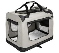 Petigi - Caja plegable para perro, bolsa de transporte, caja de transporte, gato, perros, conejo, color beige y crema grande, pequeña caja, bolsa de transporte, 6 tallas S - XXXL