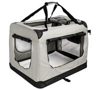 Petigi - Caja plegable para perro, bolsa de transporte, caja de transporte, gato, perros, conejo, color beige y crema grande, pequeña caja, bolsa de transporte, 6 tallas S - XXXL
