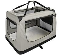 Petigi - Caja plegable para perro, bolsa de transporte, caja de transporte, gato, perros, conejo, color beige y crema grande, pequeña caja, bolsa de transporte, 6 tallas S - XXXL