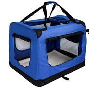 Petigi - Caja plegable para perro, bolsa de transporte, caja de transporte, para coche, gato, perros, conejo, caja azul, bolsa de coche, transporte, 6 tamaños S - XXXL