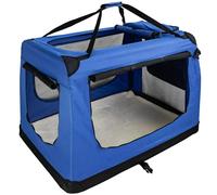 Petigi - Caja plegable para perro, bolsa de transporte, caja de transporte, para coche, gato, perros, conejo, caja azul, bolsa de coche, transporte, 6 tamaños S - XXXL