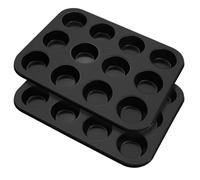 Petiouarnsze Molde Para Muffins, Molde Antiadherente Para 12 Cupcakes, Paquete De 2, Moldes Premium Para Tartas De Queso, Apto Para Lavavajillas