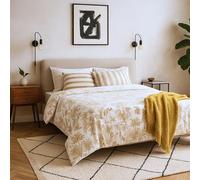 PETIT ALO Juego de Sábanas 100% Algodón | Bajera Ajustable + Encimera + 1 o 2 Fundas de Almohadas Estampado Trópico | Juego Sábanas Cama 90,135 y 150, 3 tamaños Disponibles (Cama 135)