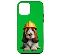 Petit Basset Griffon Vendéen Dog Yellow Hard Hat Casco Crew Carcasa para iPhone 12 mini