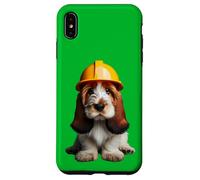 Petit Basset Griffon Vendéen Dog Yellow Hard Hat Casco Crew Carcasa para iPhone XS Max