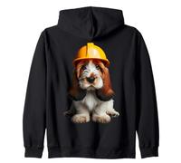 Petit Basset Griffon Vendéen Dog Yellow Hard Hat Casco Crew Sudadera con Capucha