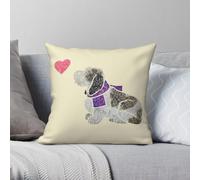 Petit Basset Griffon Vendéen - Funda de almohada cuadrada de poliéster y lino, terciopelo, con cremallera, decorativa, funda de almohada decorativa