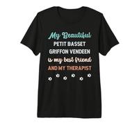 Petit Basset Griffon Vendeen Perro Papá Mamá Amigo Terapeuta Camiseta Premium