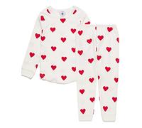 Petit Bateau 59401, Pijama Niñas, Blanco Malvavisco/Rojo Terkuit, 6 años