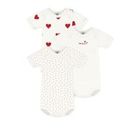 Petit Bateau A00BB, Body a Rayas de Manga Corta Bebé-Niñas (Pack de 3), Variante 1, 6 meses