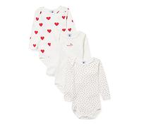 Petit Bateau A00BC, Body a Rayas de Manga Larga Bebé-Niñas (Pack de 3), Variante 1, 3 años