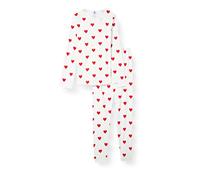 Petit Bateau A00J7, Pijama Niñas, Blanco Malvavisco/Rojo Terkuit, 14 años