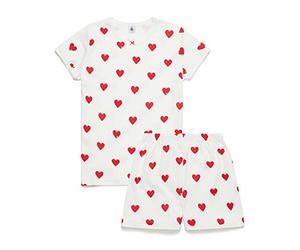 Petit Bateau A00OC, Pyjacourt Niñas, Blanco Malvavisco/Rojo Terkuit, 14 años