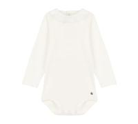 Petit Bateau A05Q1, Body de Manga Larga con Cuello Bebé-Niñas, Malvavisco Blanco, 3 meses