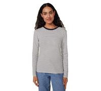Petit Bateau A0BLL Camiseta de Manga Larga, Blanco/Azul, XL para Mujer