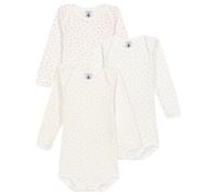 PETIT BATEAU Lote de 3 bodies de manga larga. Color Blanco