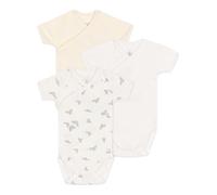 Petit Bateau A0CB9 Body de Nacimiento de Manga Corta, Variante 1, 0 mois (Pack de 3) para Bebés