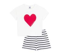 Petit Bateau A0CKD Pyjacourt, Blanc/Bleu, 12 ANS para Niñas