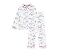 Petit Bateau A0CLX Pijama, Blanc/Multico, 6 ANS para Niños