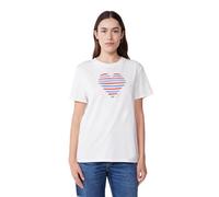 Petit Bateau A0CSK, Camiseta de manga corta Mujer, Blanco, XS